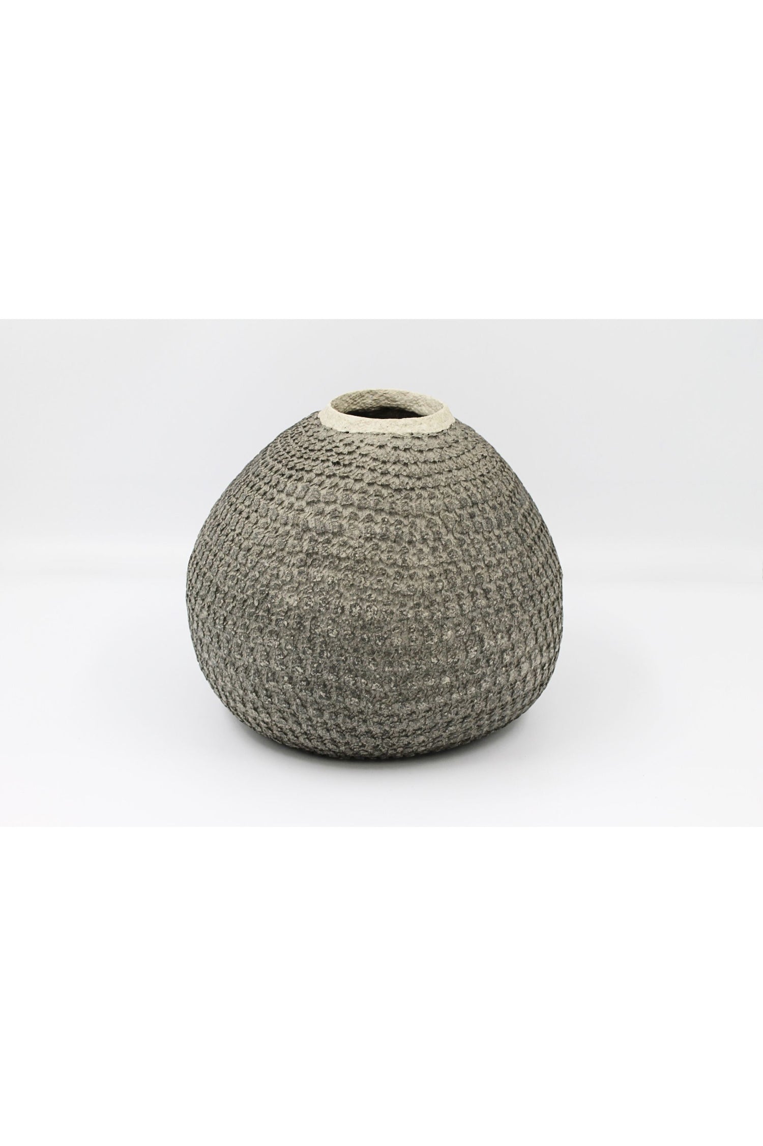 Paper Mache Pottery, Medium Grey