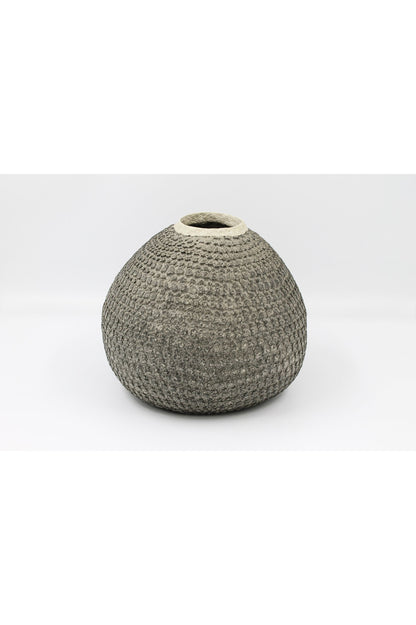 Paper Mache Pottery, Medium Grey